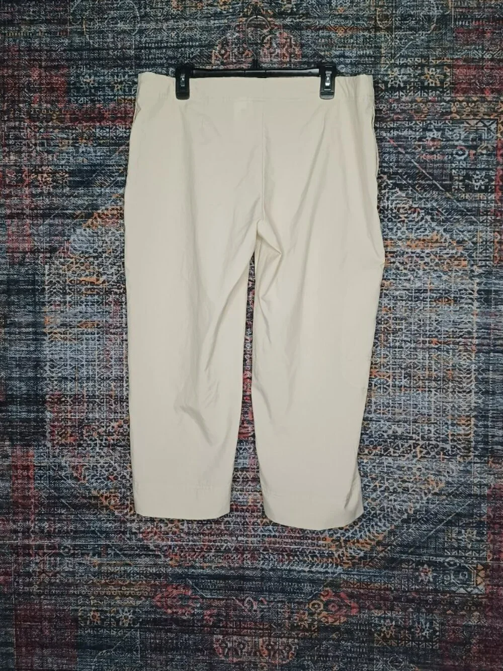 Vintage Nike Y2K womens solid light khaki pintuck wide leg cargo capris XL